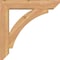 Ekena Millwork Thorton Slat Smooth Bracket w/ Offset Brace, Western Red Cedar, 5 1/2"W x 24"D x 24"H BKT0604X24X24THR06SWR - alternate 3